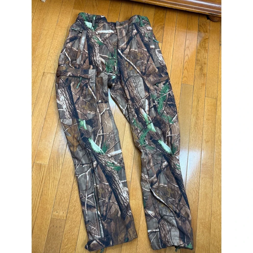 New View Mens Camouflage Hunting Jacket and Pants Set Softshell Fleece Lined S